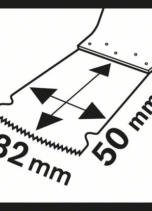 Lame de scie plongeante BOSCH AIZ 32 APB largeur 32 mm profondeur d'immersion 50 mm (4000908708)