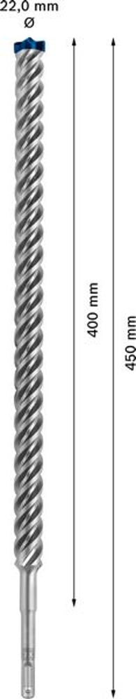 Marteau perforateur BOSCH Expert SDS-7X Ø 22,0 mm longueur utile 400 mm longueur 450 mm (4000909492)