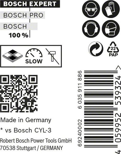 Foret à pierre BOSCH Expert CYL-9 lot de 10 diamètre nominal 6 mm longueur utile 60 mm (4000909782)