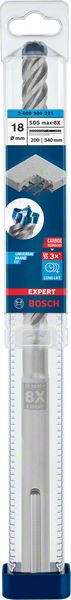 Marteau perforateur BOSCH Expert SDS max-8X Ø 18 mm longueur utile 200 mm longueur 340 mm (4000909899)