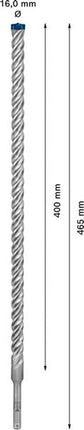 Taladro percutor BOSCH Expert SDS-7X Ø 16,0 mm longitud útil 400 mm longitud 465 mm (4000909966)