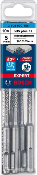 Marteau perforateur BOSCH Expert SDS-7X Ø 5 mm longueur utile 100 mm longueur 165 mm (4000909968)