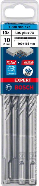 Marteau perforateur BOSCH Expert SDS-7X Ø 10 mm longueur utile 100 mm longueur 165 mm (4000909978)