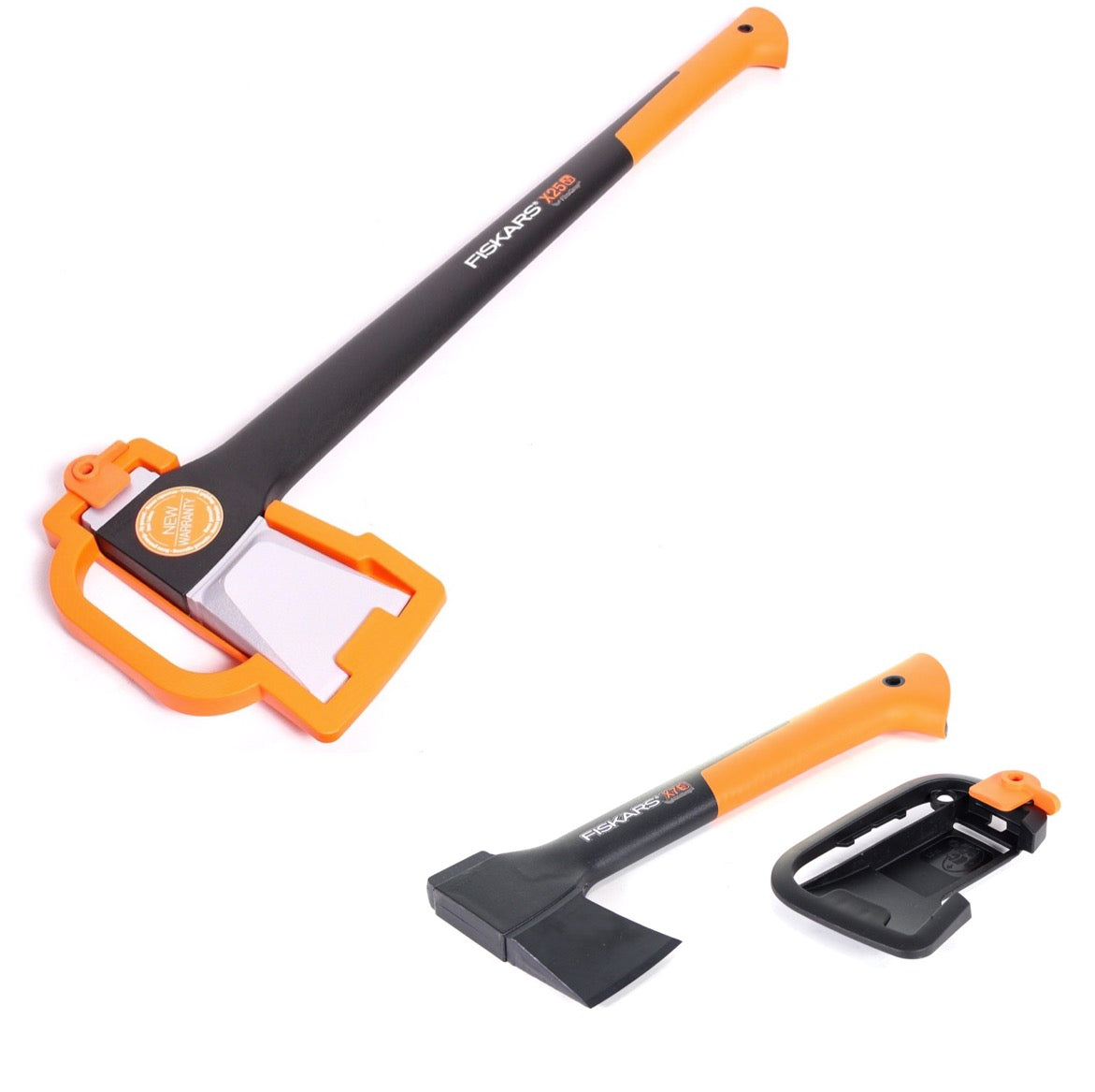 Fiskars Axt Set mit X25 Spaltaxt XL 72,5 cm ( 122483 ) und X7 Spaltaxt XS 35,5 cm ( 121423 ) - Toolbrothers