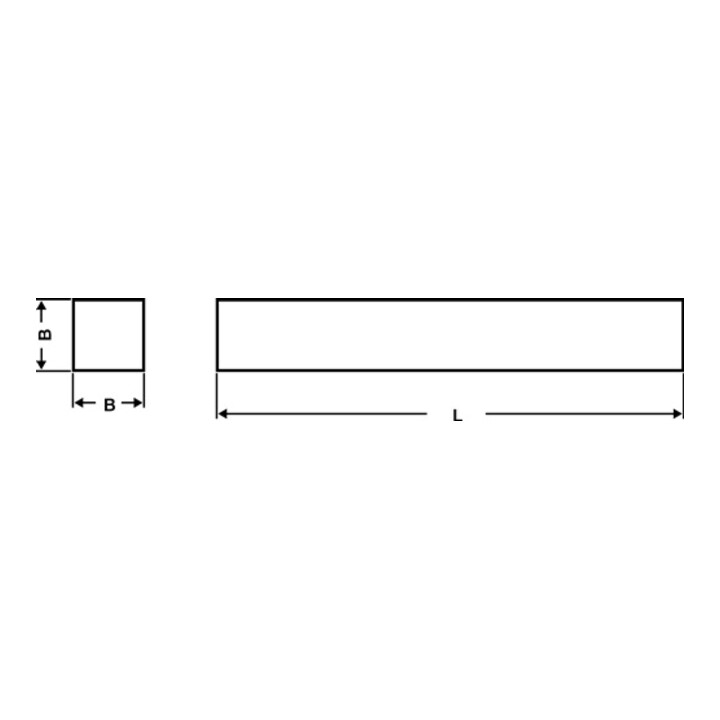 WILKE Drehling DIN 4964 Form B quadratisch Breite 4 x 4 mm ( 4118415028 )