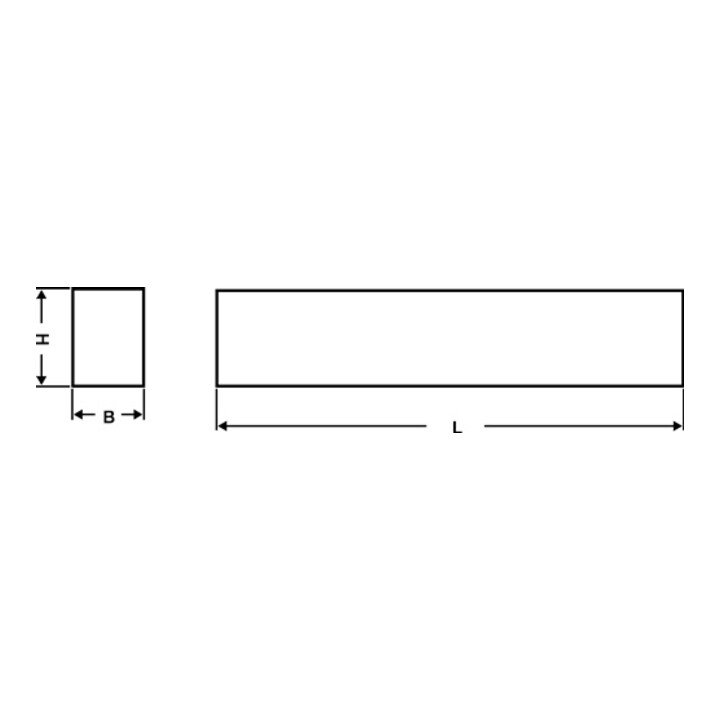 WILKE rotatif DIN 4964 forme D rectangulaire largeur 16 mm x hauteur 10 mm (4118420130)