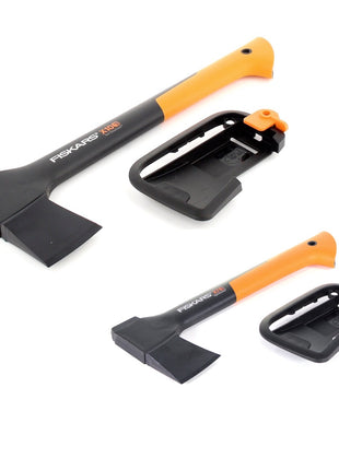 Fiskars Axt Set mit X10 Spaltaxt S 45 cm ( 121443 ) und X7 Spaltaxt XS 35,5 cm ( 121423 ) - Toolbrothers