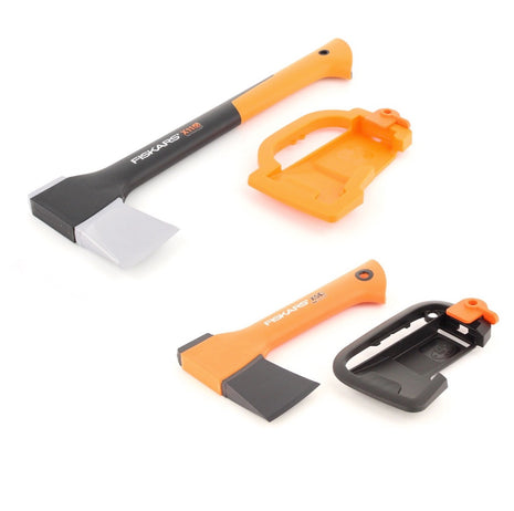 Fiskars Axt Set mit Spaltaxt X 11 S 45 cm ( 122443 ) und Freizeit Axt X 5 XXS 23 cm ( 121123 ) - Toolbrothers