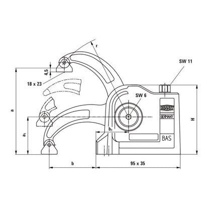 Pince compacte BESSEY BAS hauteur de serrage 97 mm saillie 60 mm (4123716050)