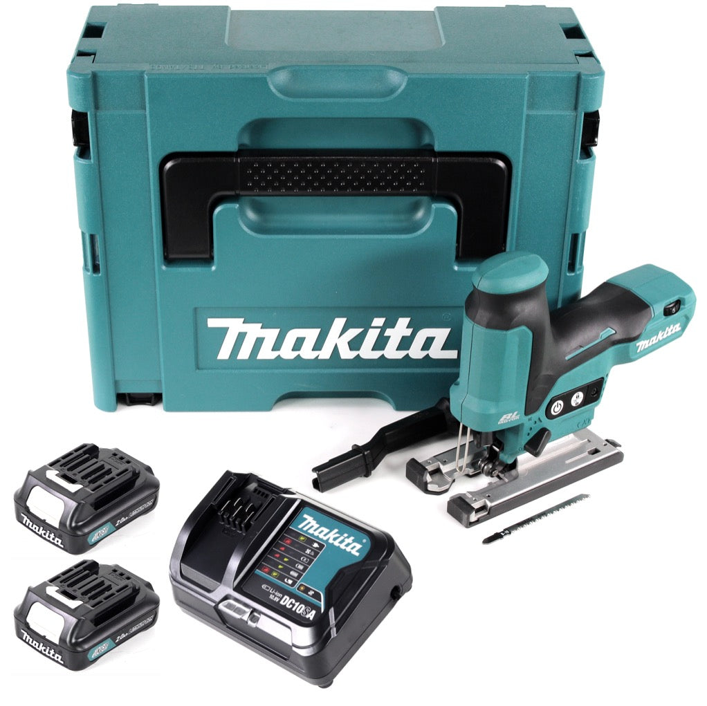 Makita JV 102 DSAJ 10,8 V Akku Pendelhubstichsäge im Makpac + 2 x BL 1020 2,0 Ah Akku + Ladegerät - Toolbrothers