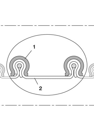 Tuyau d'aspiration et de soufflage NORRES (FDA) CP PTFE-INOX 475 FOOD Ø intérieur 400 mm ( 4501400453 )