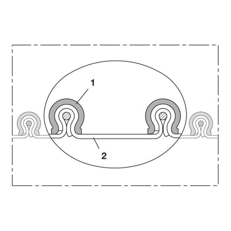 Tuyau d'aspiration et de soufflage NORRES (FDA) CP PTFE-INOX 475 FOOD Ø intérieur 400 mm ( 4501400453 )