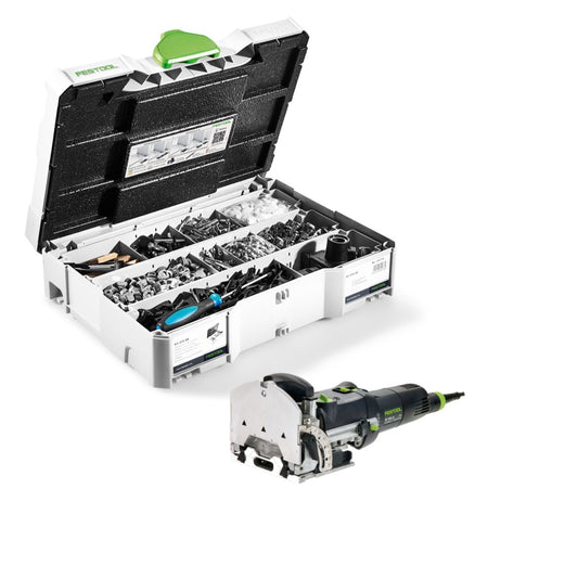 Festool DF 500 Q-Plus Dübelfräse Domino 420W 28mm im Systainer ( 494847 ) + Domino Verbinder Sortiment KV-SYS D8 - Toolbrothers