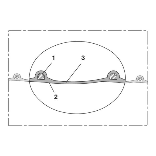 Tuyau d'aspiration et de soufflage NORRES PROTAPE® PUR 330 FOOD intérieur D. Diamètre extérieur 40 mm. 47mm (4501402201)