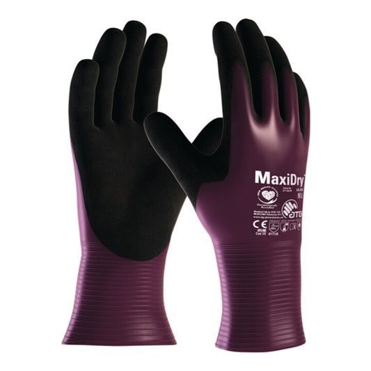 ATG Chemikalienhandschuhe MaxiDry® 56-426 Größe 7 lila/schwarz ( 4702000165 )