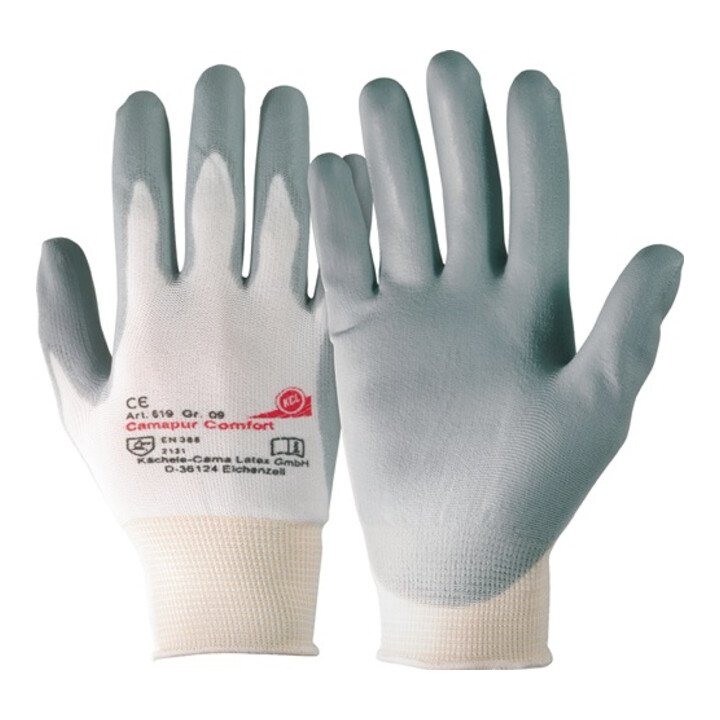 HONEYWELL gants Camapur Comfort 619 taille 8 blanc/gris (4702001107)