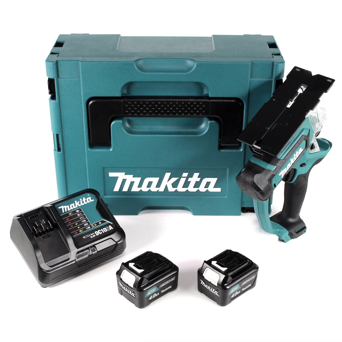 Makita SD 100 DSMJ Akku Gipskartonsäge 10,8V Trockenbausäge im Makpac + 2x 4,0Ah Akku + Ladegerät - Toolbrothers