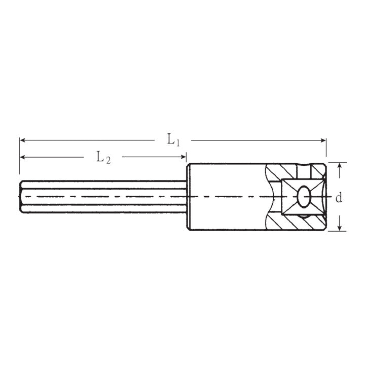 Insert de clé à douille STAHLWILLE 44 1/4″ 6 pans (8000333136)