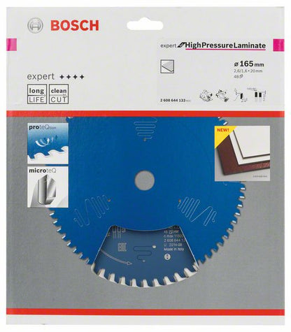 Lame de scie circulaire BOSCH diamètre extérieur 165 mm nombre de dents 48 HLTCG (8000342150)