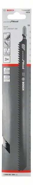 BOSCH lame de scie sauteuse T 1044 DP Précision pour Bois L.250mm pas de dent 4mm (8000346003)