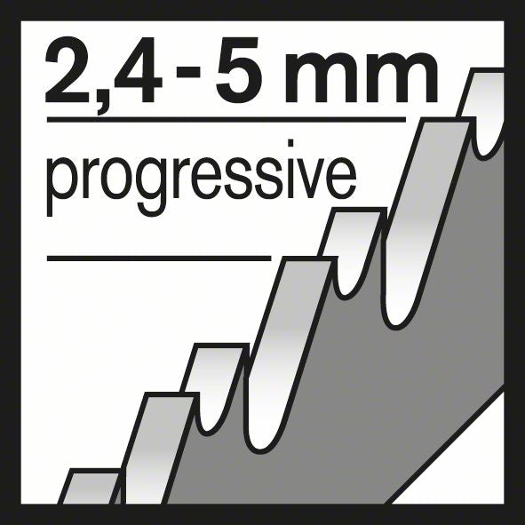 Lame de scie sauteuse BOSCH T 345 XF Progressor pour bois et métal L.132mm pas de dent 2,4-5mm (8000346044)