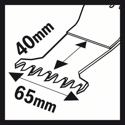 Lame de scie plongeante BOSCH AII 65 BSPB largeur 65 mm profondeur d'immersion 40 mm (8000346258)