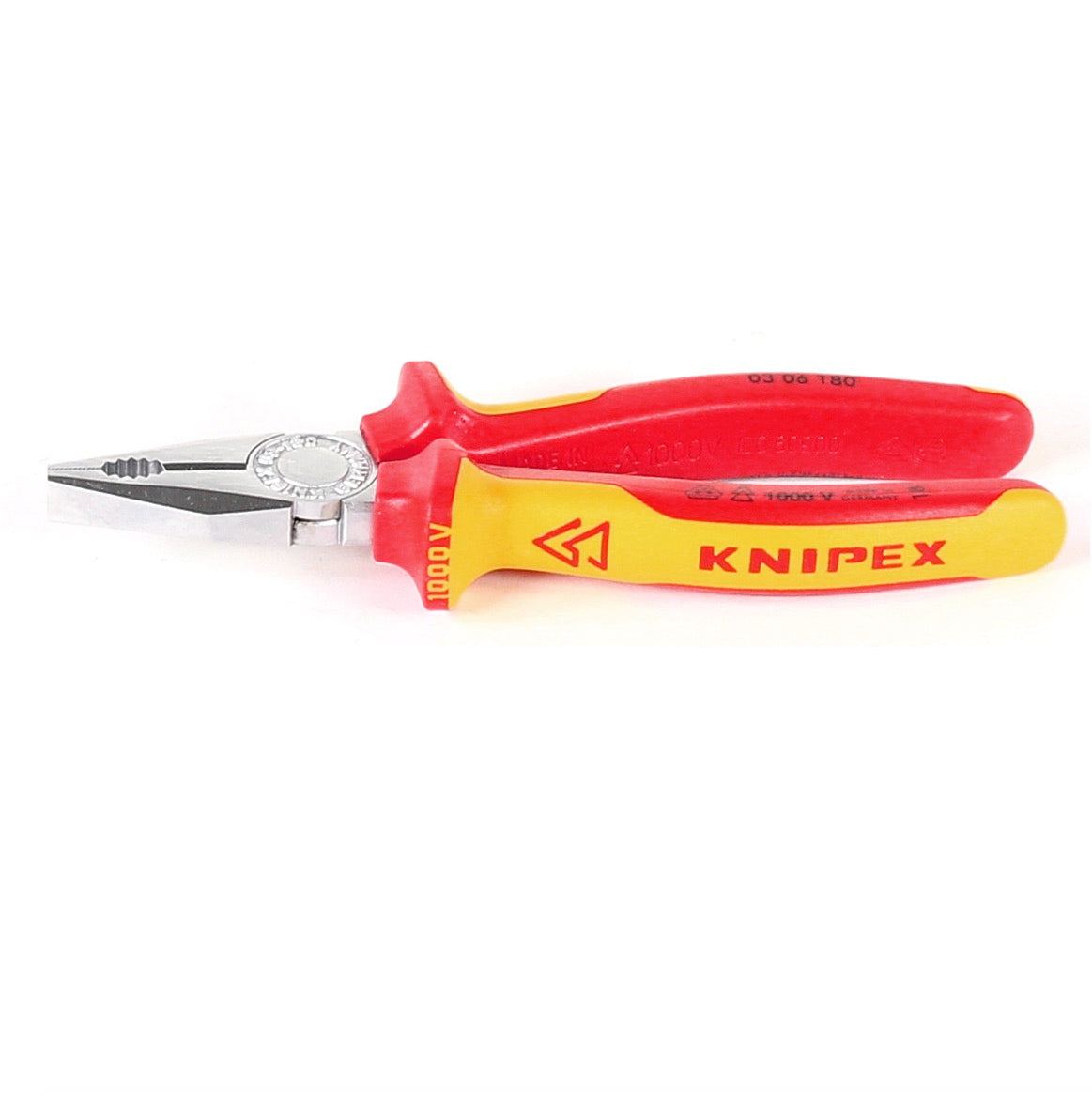 KNIPEX Kombizange Zange mit isolierten Mehrkomponenten-Hüllen VDE geprüft ( 03 06 180 ) - Toolbrothers