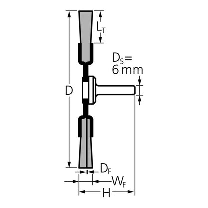 PFERD brosse ronde RBU INOX Ø 40 mm épaisseur fil 0,2 mm (8000433038)