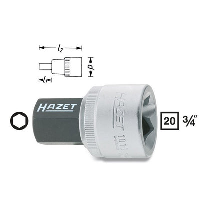 HAZET insert de clé à douille 1010 3/4″ six pans intérieurs (8000466337)