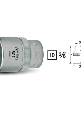 HAZET insert de clé à douille 880Z 3/8″ 12 pans (8000466593)