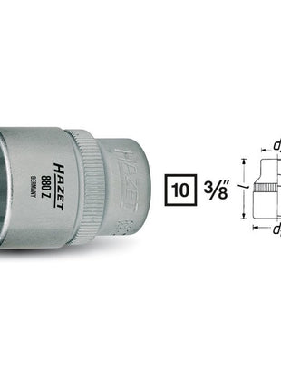 HAZET insert de clé à douille 880Z 3/8″ 12 pans (8000466606)