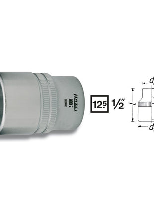 Inserto de llave de vaso HAZET 900Z 1/2″ 12 puntas (8000466650)