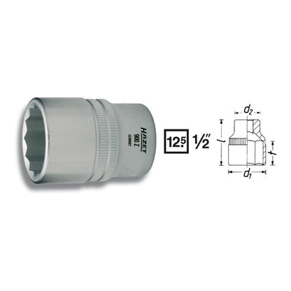 HAZET insert de clé à douille 900Z 1/2″ 12 pans (8000466658)