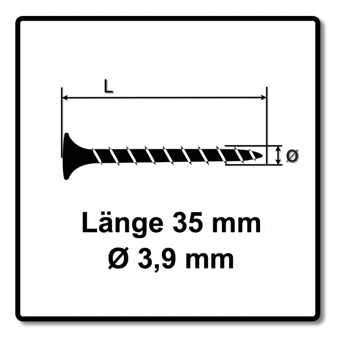 Technofast HBGF3935TE 5000 x Schnellbauschrauben Magazinschrauben 3,9 x 35 PH2 Grobgewinde - Toolbrothers