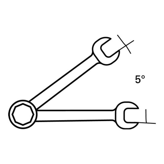 Clé mixte à cliquet STAHLWILLE 17F, largeur 8 mm, longueur 144 mm (8000755551)