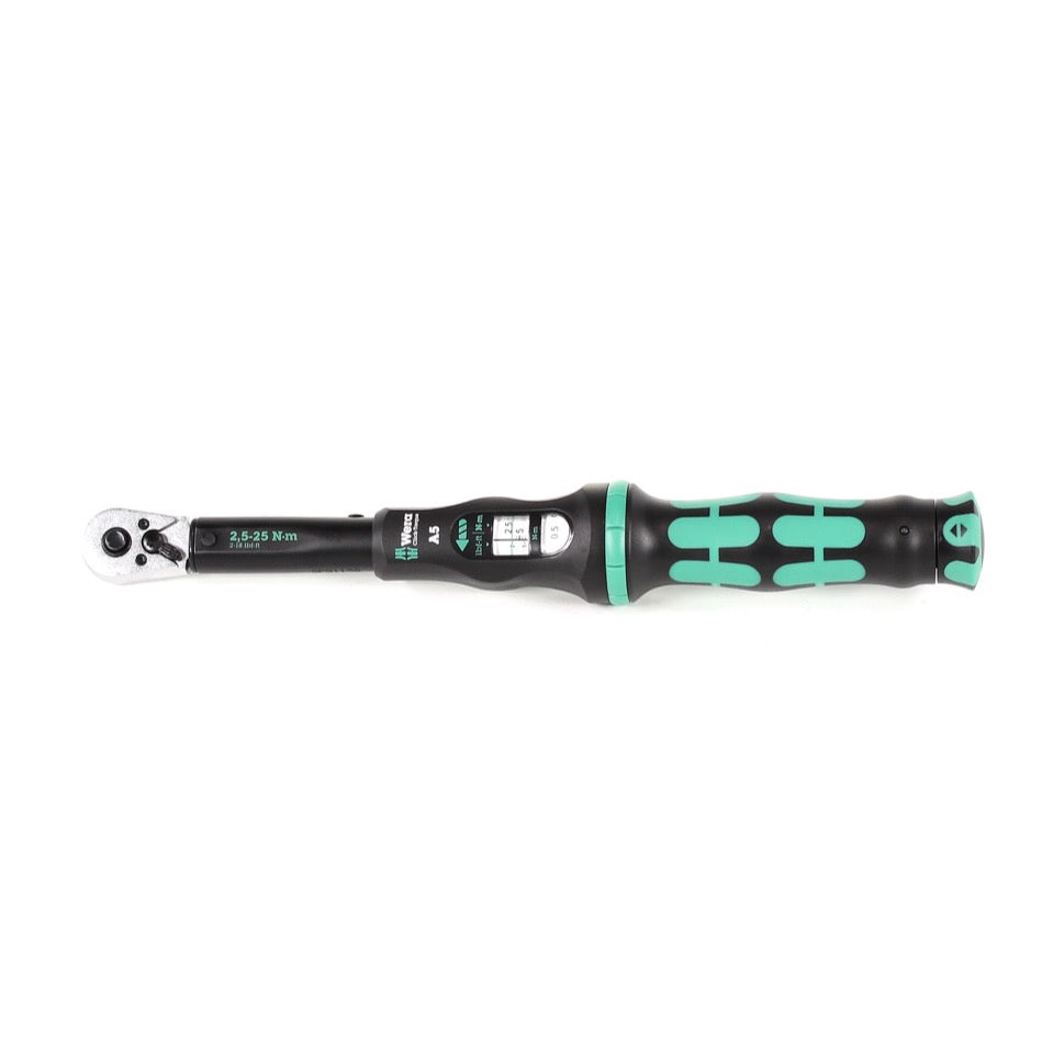 Wera Click-Torque A5 Drehmomentschlüssel 1/4" 25 Nm mit Umschaltknarre ( 05075604001 ) - Toolbrothers