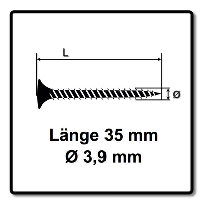 SENCO DS 5550 18V DuraSpin Magazin Schrauber ( 7W2001N ) mit 2x 3,0 Ah Akkus, Ladegerät und 5000x Feingewinde Schrauben 3,9x35 - Toolbrothers