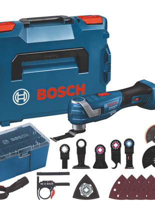 Bosch GOP 18V-34 Professional Battery Multi Cutter 18 V Starlock Plus (06018G2002) + 17 accessoires + L-Boxx - sans batterie, sans chargeur