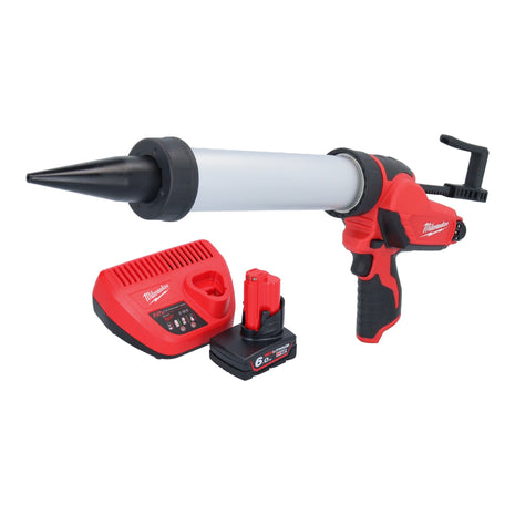 Pistolet à cartouche à batterie Milwaukee M12 PCG/400A-601 12 V 400 ml + 1x batterie 6,0 Ah + chargeur