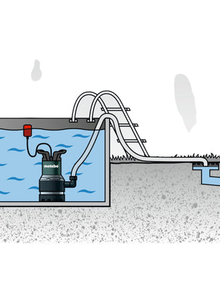Bomba sumergible combinada Metabo TPS 16000 S COMBI (0251600000) 16000 l/h 9,5 m de altura de suministro