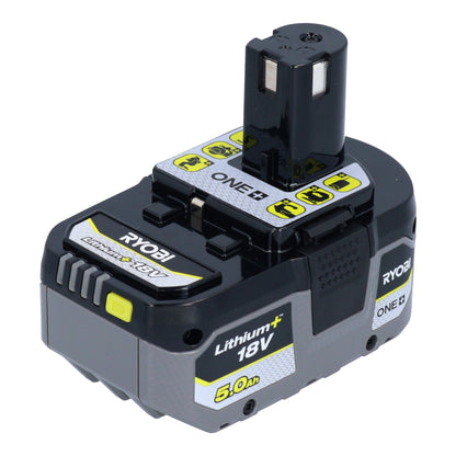 Kit de démarrage de batterie RYOBI RC18120-150X avec 1 batterie RB18L50 18 V 5,0 Ah et chargeur rapide de batterie RC18120