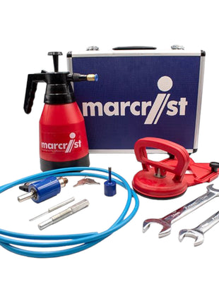 Kit de démarrage Marcrist PG850 pour carreleur avec foret à carrelage PG850 6 mm + bouteille d'eau sous pression + aide au perçage universelle (490.001.004) + mallette