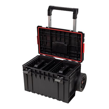 Toolbrothers RHINO XXL Cart Plus ECO 641 x 485 x 660 mm 52 l IP66 100 kg chargeable empilable avec double poignée télescopique en aluminium