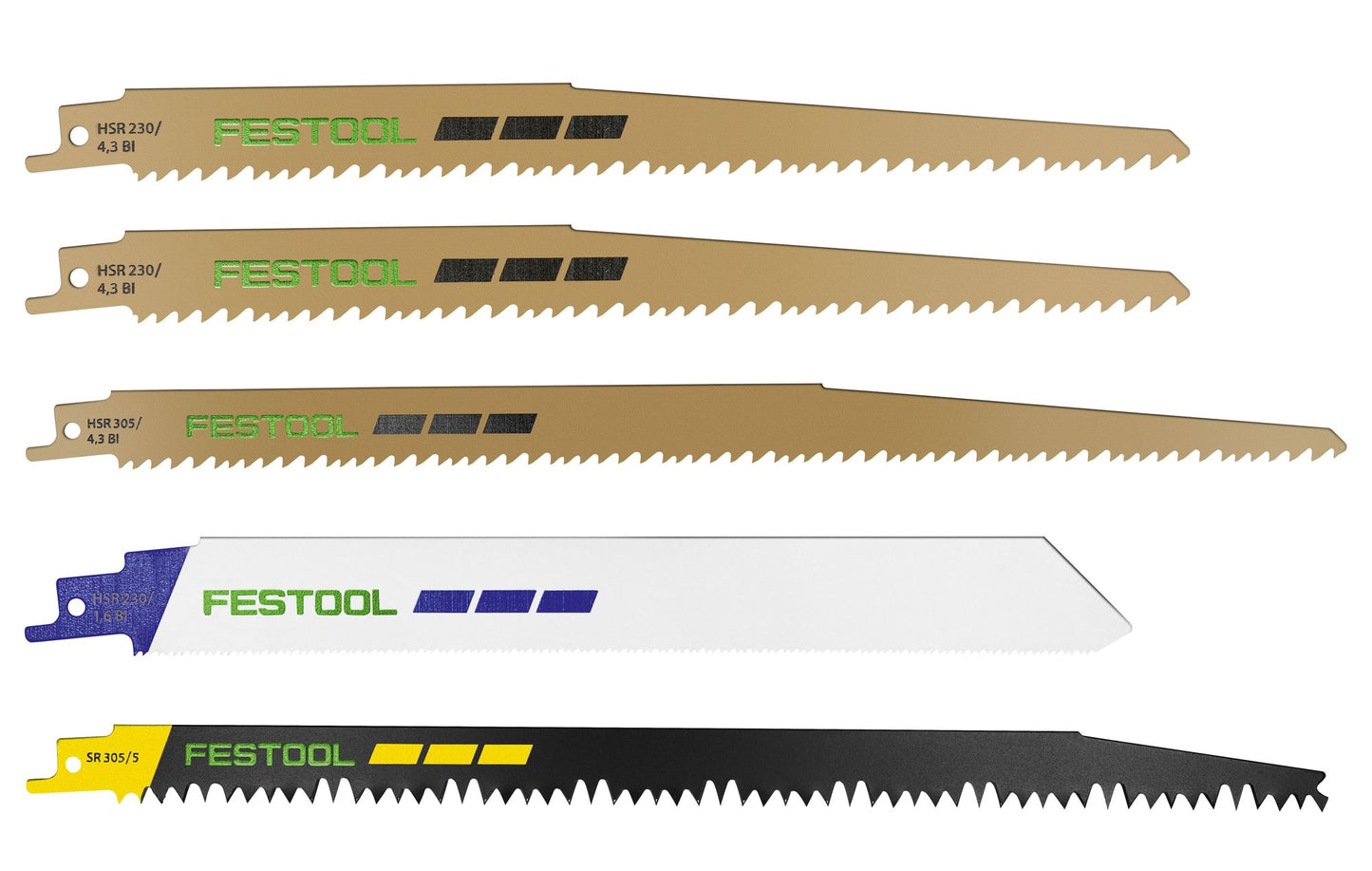 Jeu de lames de scie alternative Festool RS-Sort/5 (577496) pour RSC 18