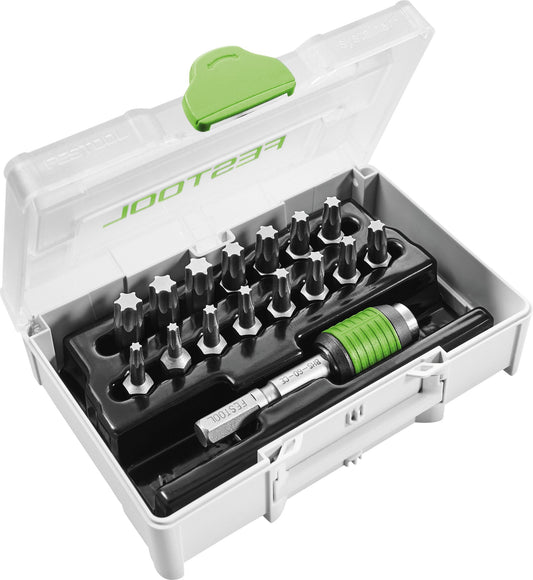 Festool SYS3 XXS CE-TX BHS Assortiment de 60 embouts (205823) pour perceuses sans fil et perceuses à percussion sans fil Festool avec support FastFix et mandrin WH-CE CENTROTEC