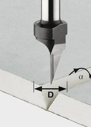 Festool HW S8 D12,5/45° cortadora de placas de yeso (491000) para OF 900, OF 1000, OF 1010, OF 1010 R