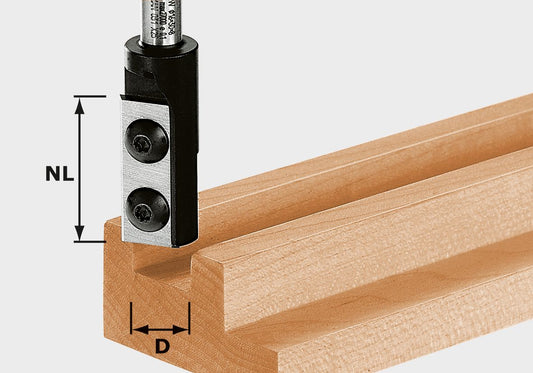 Inserts de fraise à rainurer Festool HW D14/30 S8 (492715) pour OF 900, OF 1000, OF 1010, OF 1400, OF 2000, OF 2200