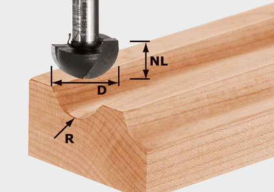 Fraise à rainurer Festool HW S8 R8 (490985) pour OF 900, OF 1000, OF 1010, OF 1010 R, OF 1400, OF 2000, OF 2200