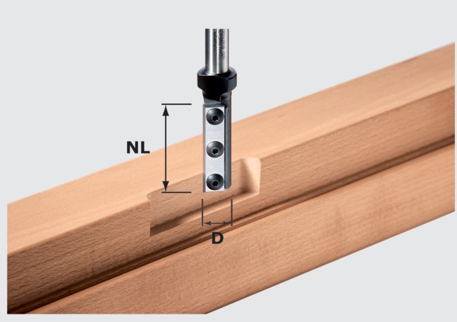 Plaquettes de fraise à rainurer Festool HW S12 D16/50 WP (497454) pour OF 1400, OF 2200