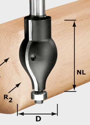 Fresadora de perfiles Festool HW R20.5/16/D32/57 S12 (492711) para OF 1400, OF 2000, OF 2200